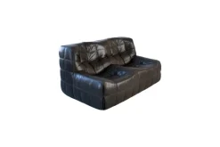 Pamono Vintage Black Leather Kashima Living Room Set by Michel Ducaroy for Ligne Roset, 1976, Set of 3><noscript><img width=