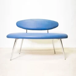 Pamono Vintage Blue Bench, 1960s><noscript><img width=