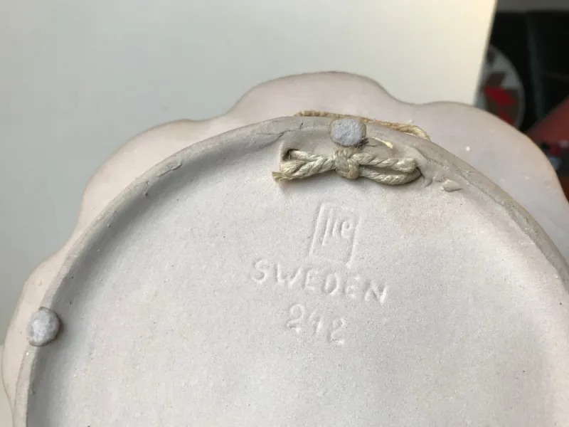 Best Pamono Vintage Blue Ceramic Flower Dish by Elsi Bourelius for Jie Verkstad, 1970s