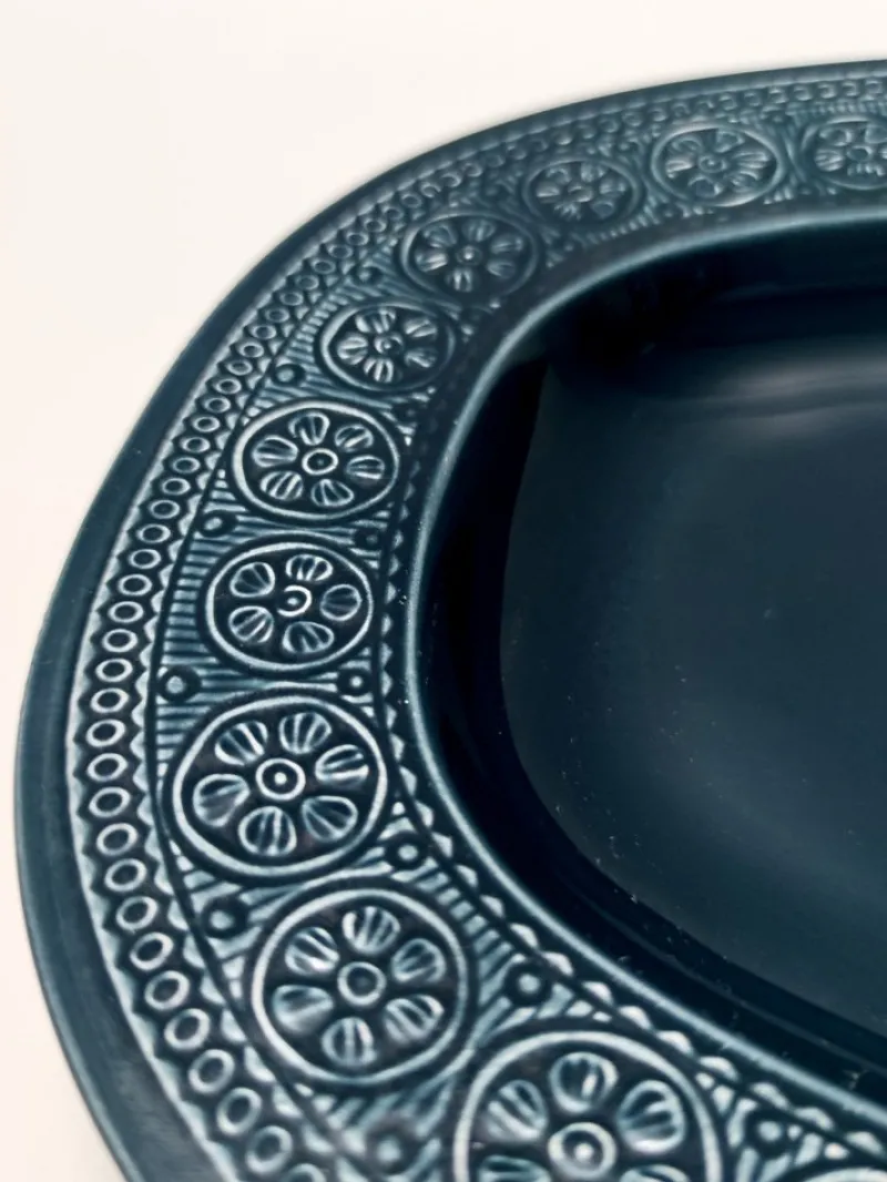 Discount Pamono Vintage Blue Earthenware Margherita Tray by Antonia Campi for Laveno, 1965