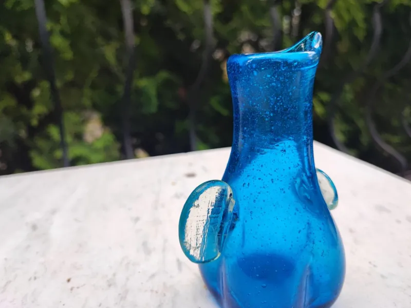 Pamono Vintage Blue Glass Vase, 1960s