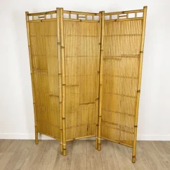 Best Pamono Vintage Bohemian Rattan and Bamboo 3-Panel Room Divider, 1960s