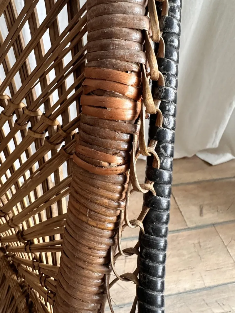 Pamono Vintage Bohemian Wicker Rattan Chaise Lounge, 1970s> Daybeds & Chaises Lounges