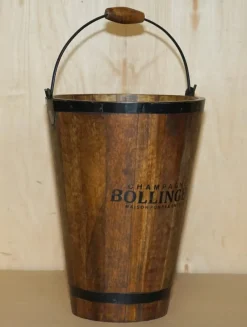 Best Pamono Vintage Bollinger Champagne Coolers or Log Wood Buckets, Set of 2