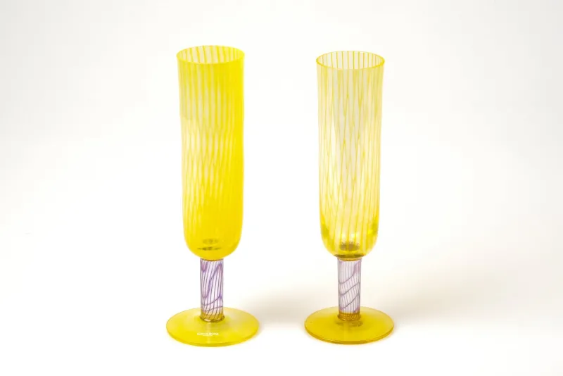Clearance Pamono Vintage Bon Bon Glass Trophies by Kjell Engman for Kosta Boda, 1980s, Set of 2