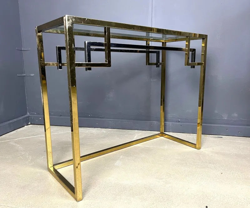 Pamono Vintage Brass and Chrome Console, 1970s