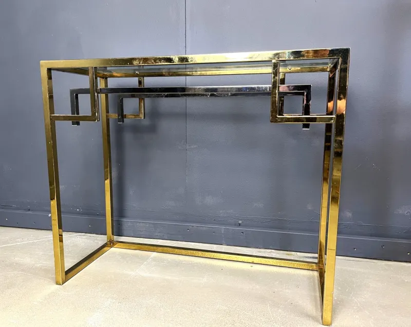 Pamono Vintage Brass and Chrome Console, 1970s