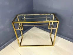 Pamono Vintage Brass and Chrome Console, 1970s