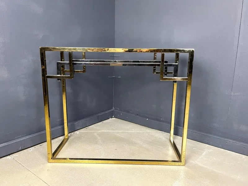 Pamono Vintage Brass and Chrome Console, 1970s