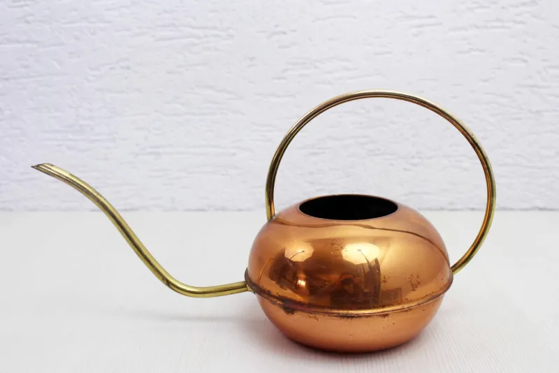 Pamono Vintage Brass and Copper Watering Can, France, 1960s> Garden Accessories