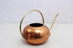 Pamono Vintage Brass and Copper Watering Can, France, 1960s><noscript><img width=