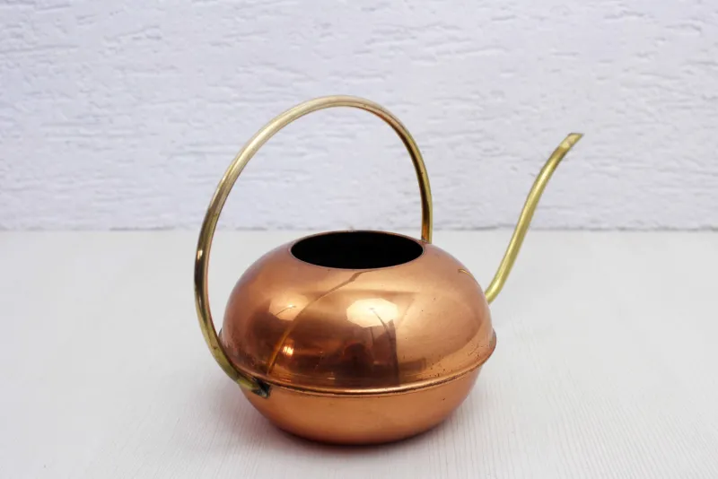 Pamono Vintage Brass and Copper Watering Can, France, 1960s> Garden Accessories