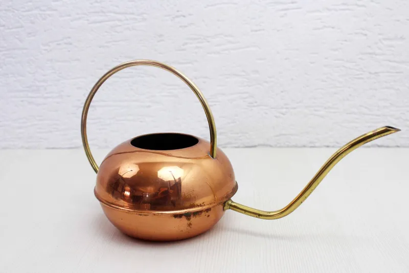 Pamono Vintage Brass and Copper Watering Can, France, 1960s> Garden Accessories