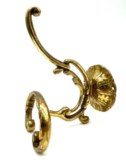 Pamono Vintage Brass Coat Hooks, Set of 2><noscript><img width=