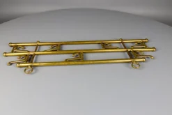 Pamono Vintage Brass Coat Rack with Seven Swiveling Hooks, 1960s><noscript><img width=