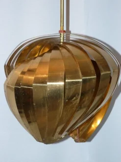 Best Pamono Vintage Brass Hanging Lamp attributed to Louis Weisdorf for Lyfa, 1960s