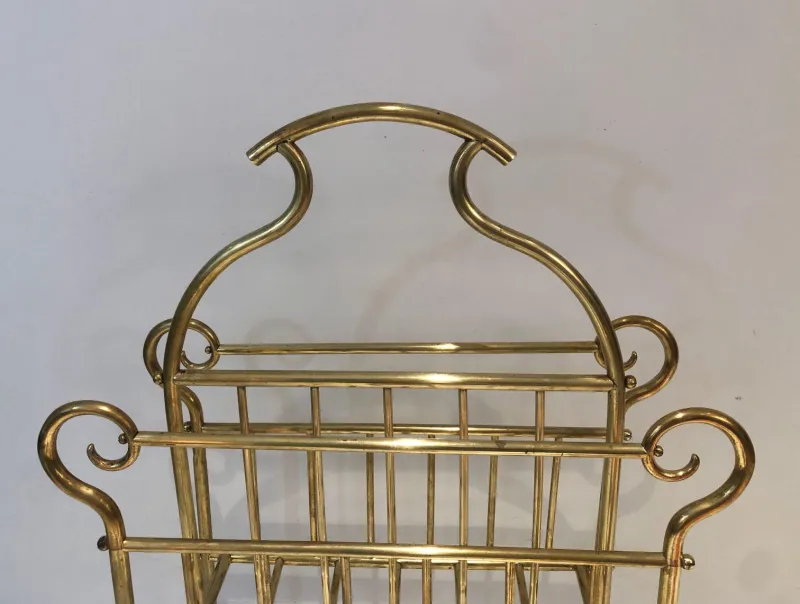 Hot Pamono Vintage Brass Magazine Holder
