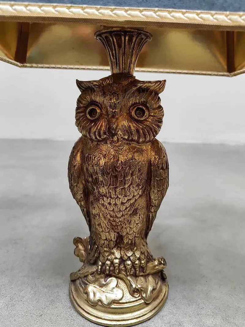 Online Pamono Vintage Brass Owl Lamp from Loevsky & Loevsky, 1970s