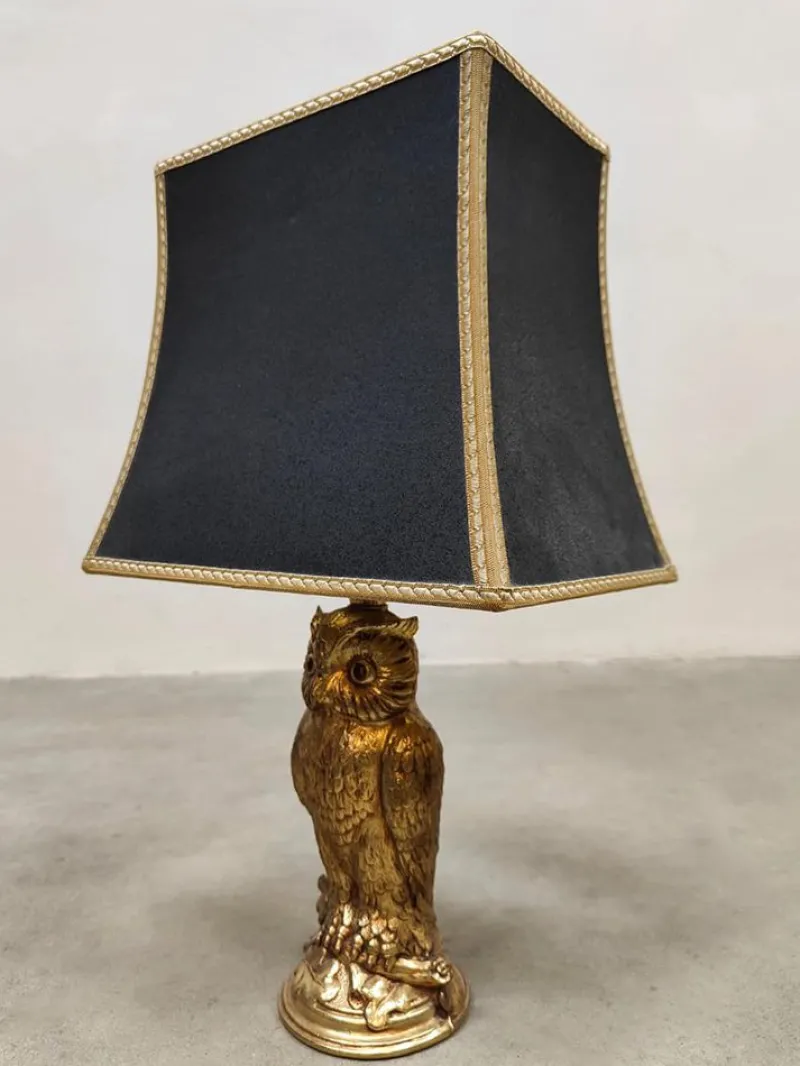 Online Pamono Vintage Brass Owl Lamp from Loevsky & Loevsky, 1970s