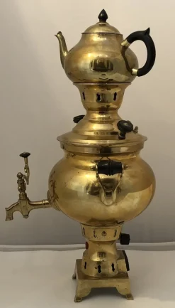 Pamono Vintage Brass Samovar Tea Maker, 1960s> Coffee & Tea Service