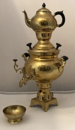 Pamono Vintage Brass Samovar Tea Maker, 1960s><noscript><img width=