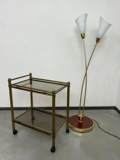 New Pamono Vintage Brass Serving Trolley, 1970s