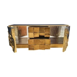 Hot Pamono Vintage Brass Sideboard, 1980s