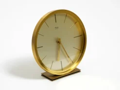 Hot Pamono Vintage Brass Table Clock by Kienzle, 1960s