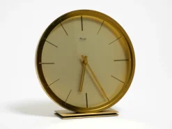 Hot Pamono Vintage Brass Table Clock by Kienzle, 1960s