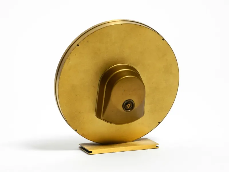 Hot Pamono Vintage Brass Table Clock by Kienzle, 1960s