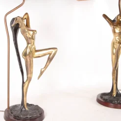 Pamono Vintage Brass Table Lamps, 1970s, Set of 2><noscript><img width=