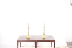 Pamono Vintage Brass Table Lamps, 1970s, Set of 2> Table Lamps