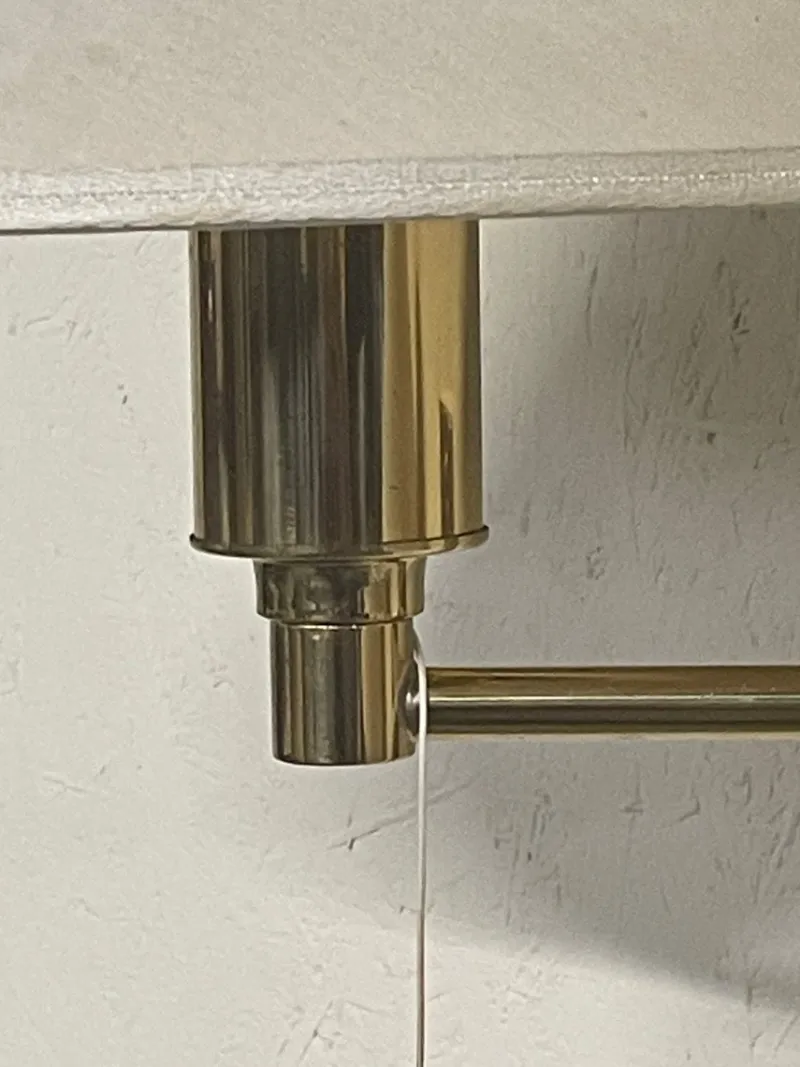 Pamono Vintage Brass Wall Lamps, 1970s, Set of 2> Wall Lights & Sconces
