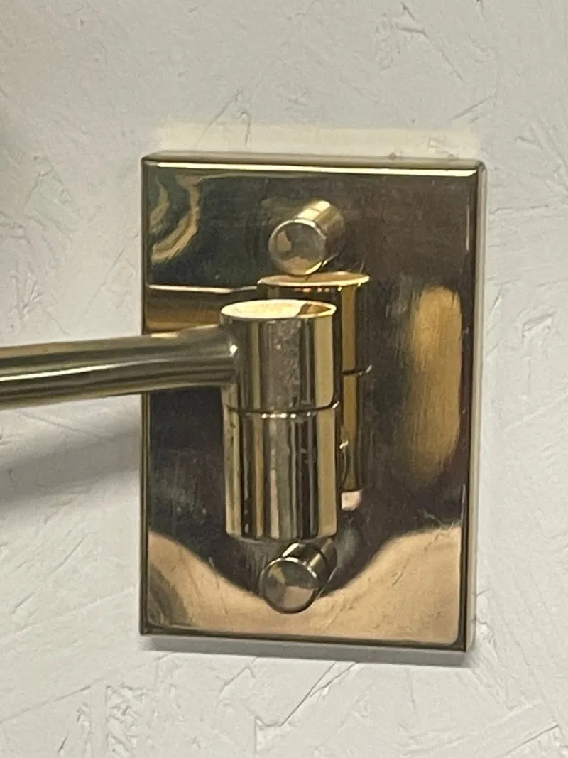 Pamono Vintage Brass Wall Lamps, 1970s, Set of 2> Wall Lights & Sconces