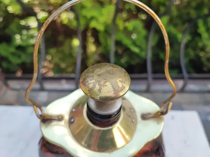 Online Pamono Vintage Brass-Plated Glass Carafe, 1960s