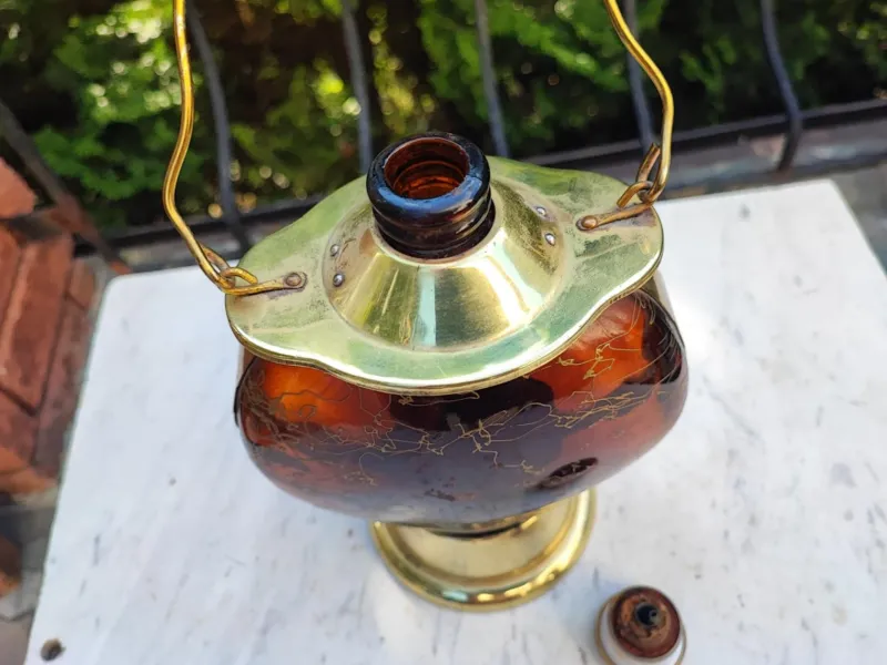 Online Pamono Vintage Brass-Plated Glass Carafe, 1960s