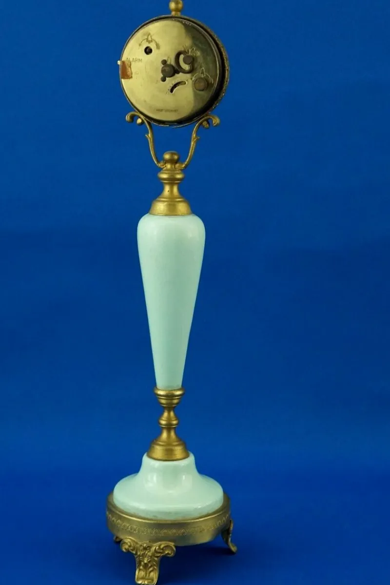 Pamono Vintage Bronze and Porcelain Clock by ACF Sevrès, 1940s> Clocks