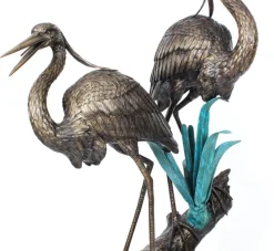 Pamono Vintage Bronze Heron Sculptural Pond Fountain, 1980s><noscript><img width=