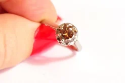 Pamono Vintage Brown Diamond Ring><noscript><img width=