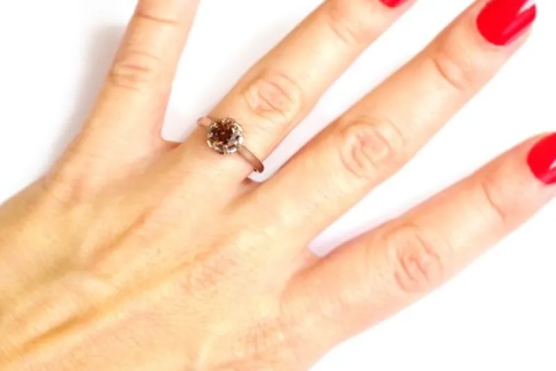 Pamono Vintage Brown Diamond Ring> Rings