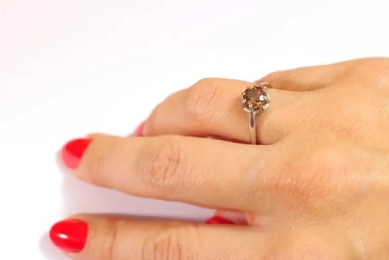Pamono Vintage Brown Diamond Ring> Rings