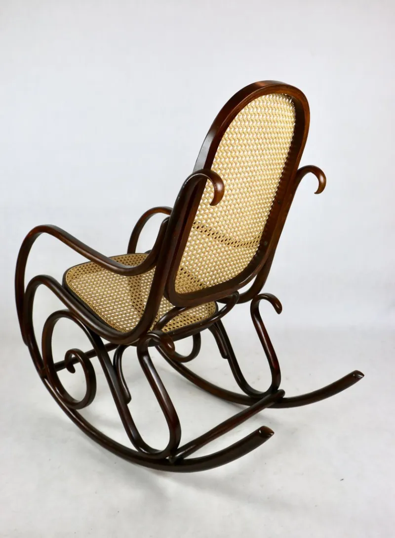 Pamono Vintage Brown Rocking Chair by Michael Thonet> Rocking Chairs