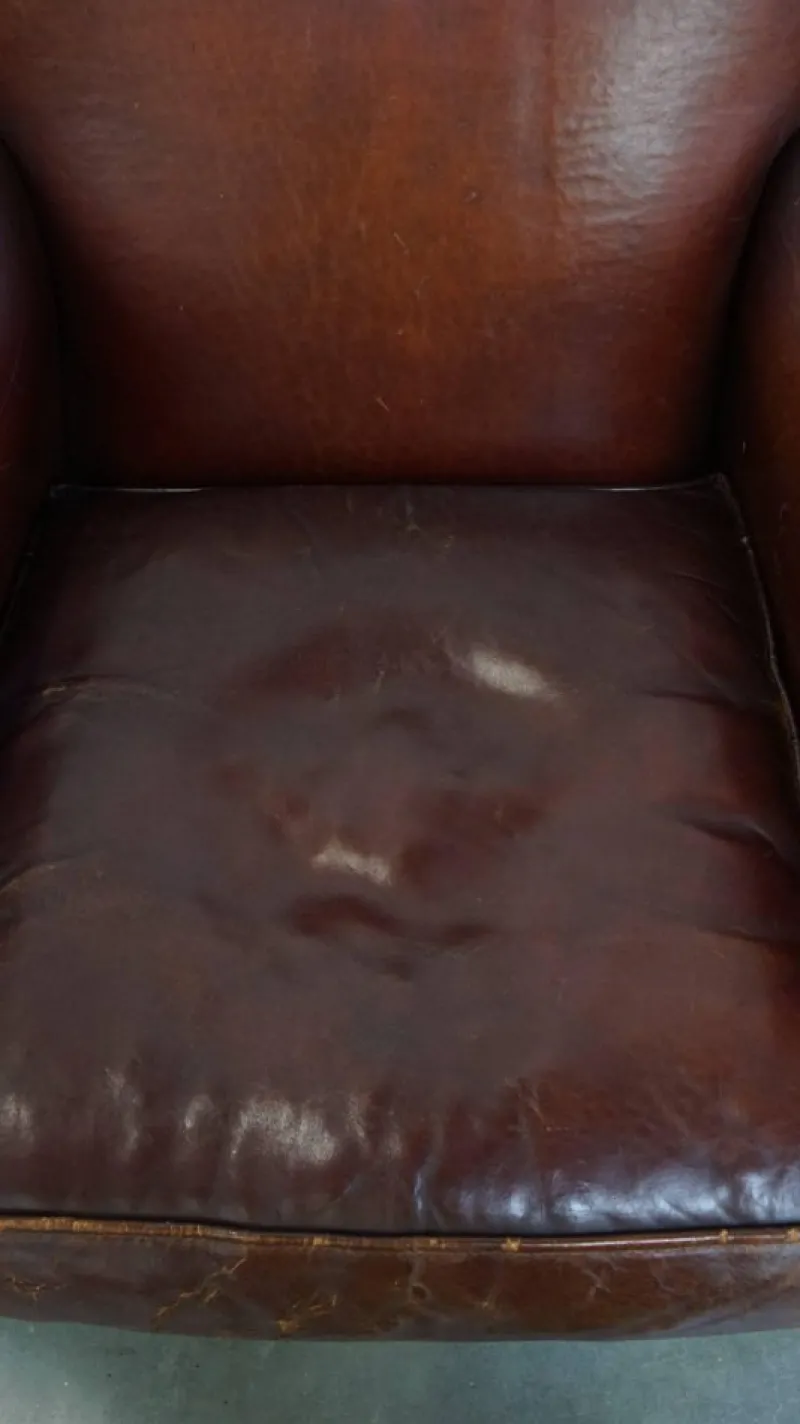 New Pamono Vintage Brown Sheepskin Armchair