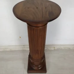 Pamono Vintage Brown Walnut Column