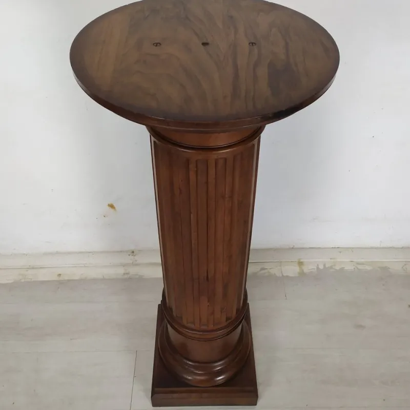 Pamono Vintage Brown Walnut Column