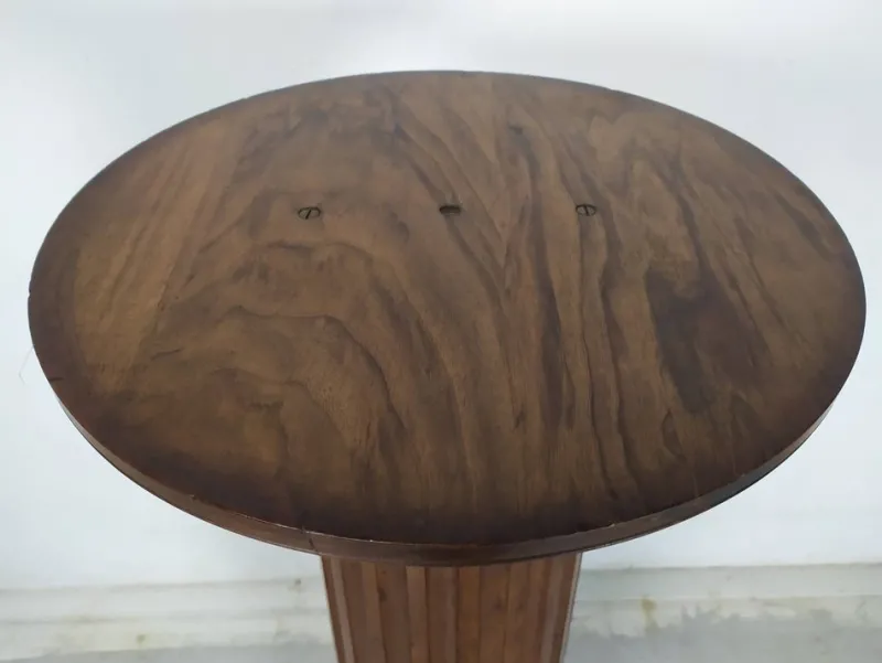 Pamono Vintage Brown Walnut Column