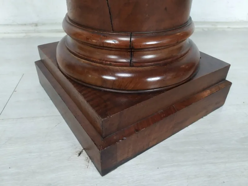Pamono Vintage Brown Walnut Column