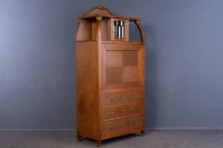 Pamono Vintage Brown Wood Secretary> Secretaires