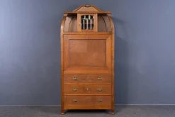 Pamono Vintage Brown Wood Secretary><noscript><img width=