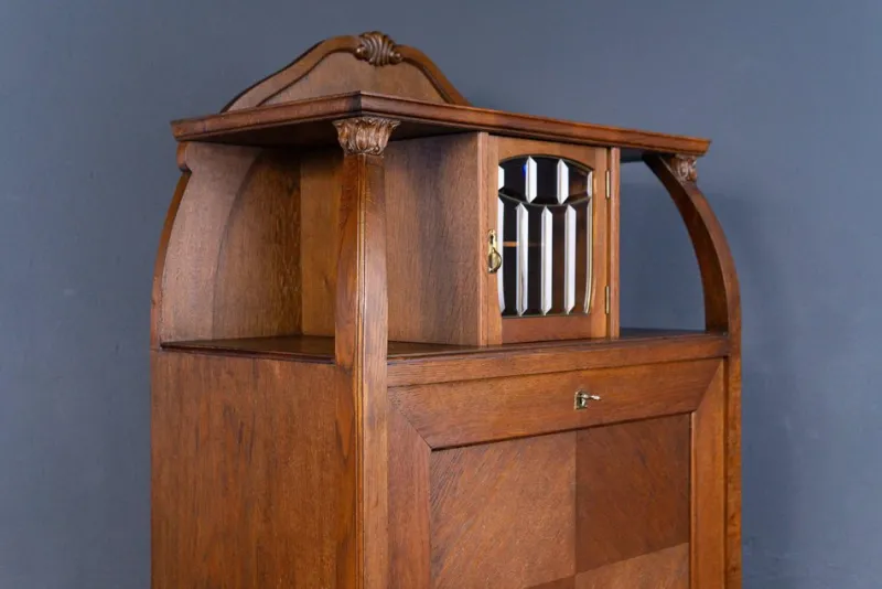 Pamono Vintage Brown Wood Secretary> Secretaires